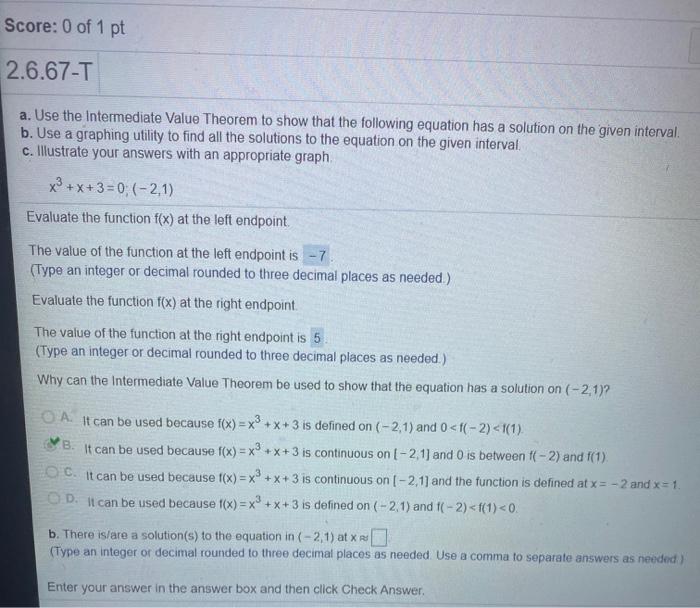 Solved Score: 0 of 1 pt 2.6.67-T a. Use the Intermediate | Chegg.com