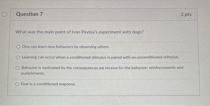 what was the main point of ivan pavlovs experiment with dogs