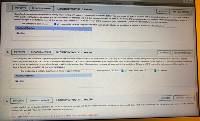 Solved - MATHIA Sort 100 W PREVIOUS ANSWERS | Chegg.com