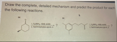 Solved Draw the complete, detailed mechanism and predict the | Chegg.com