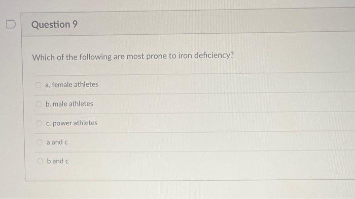 Iron Deficiency in Female Athletes