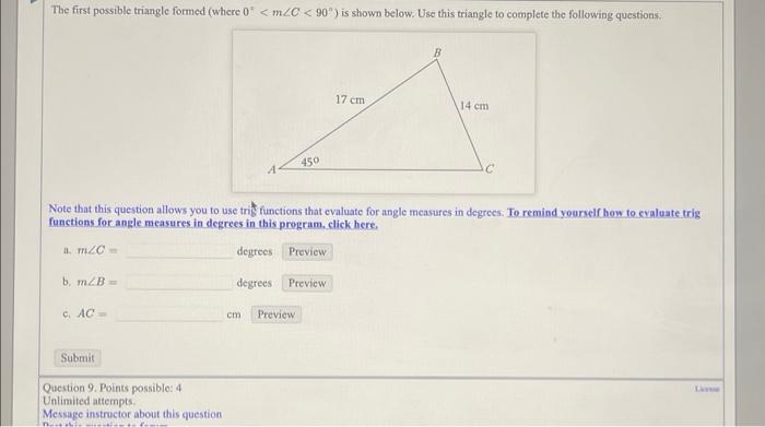 Solved The first possible triangle formed (where 07 | Chegg.com