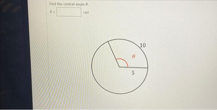 Solved Find the central angle θ. | Chegg.com