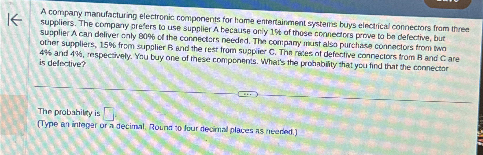 Solved A company manufacturing electronic components for