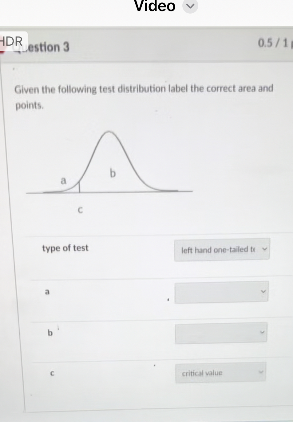 Solved VideoHDR estion 30.51Given the following test | Chegg.com