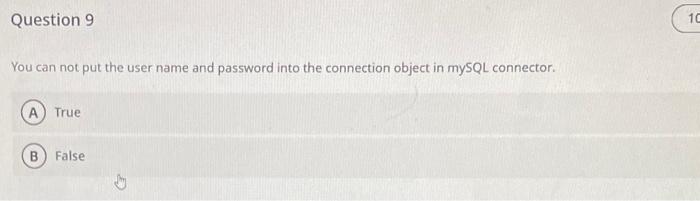 Solved In mySQL connection for Python, the cursor object is | Chegg.com
