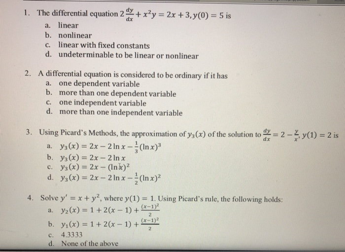 1 The Differential Equation 2 X Y 2x 3 Y 0 Chegg Com