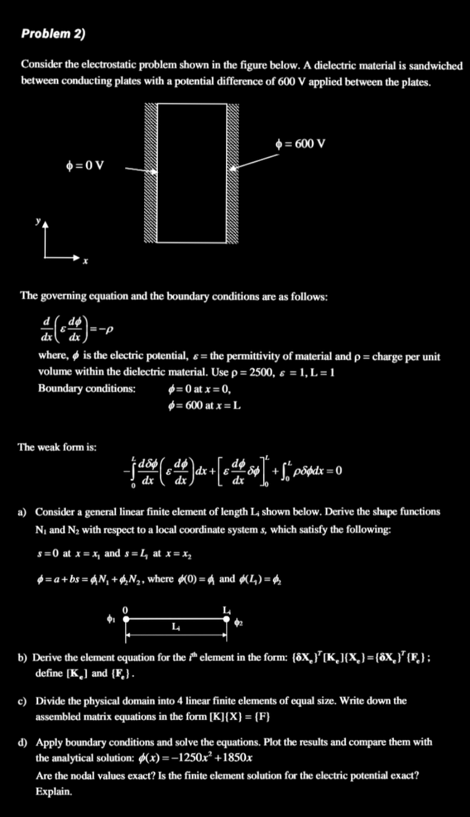 It S From Finite Element Analysis Course Chegg It S From Finite Element Analysis Course Chegg