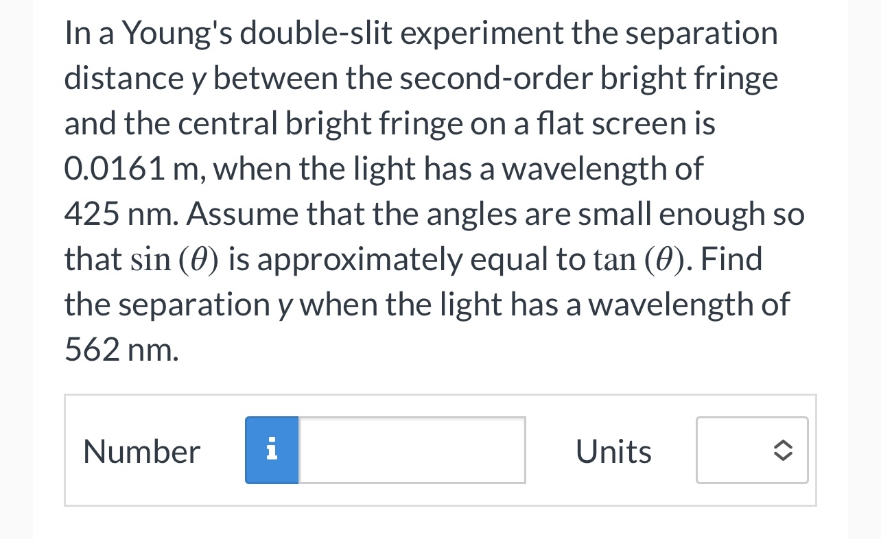 Solved In a Young's double-slit experiment the separation | Chegg.com
