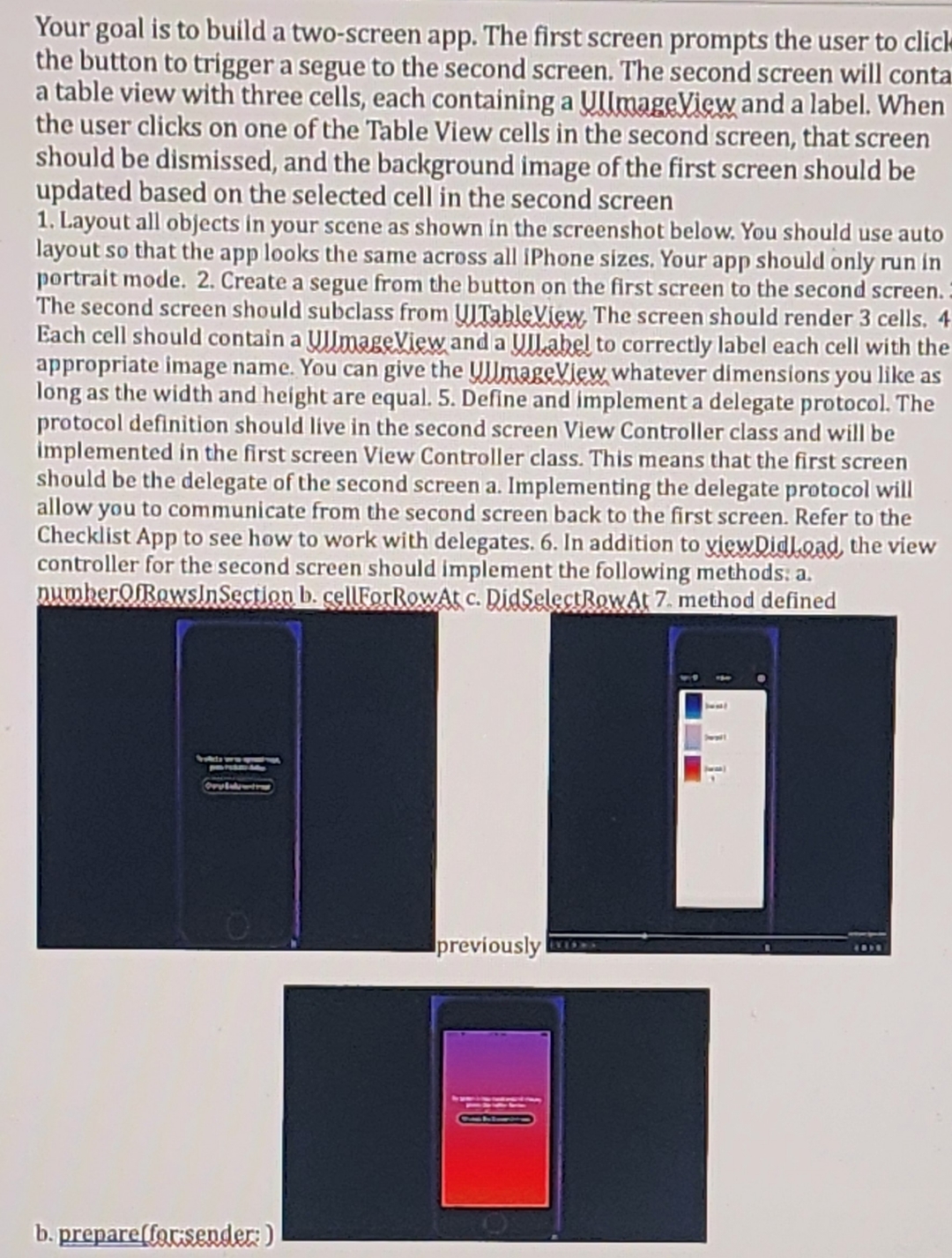 Solved Your goal is to build a two-screen app. The first | Chegg.com