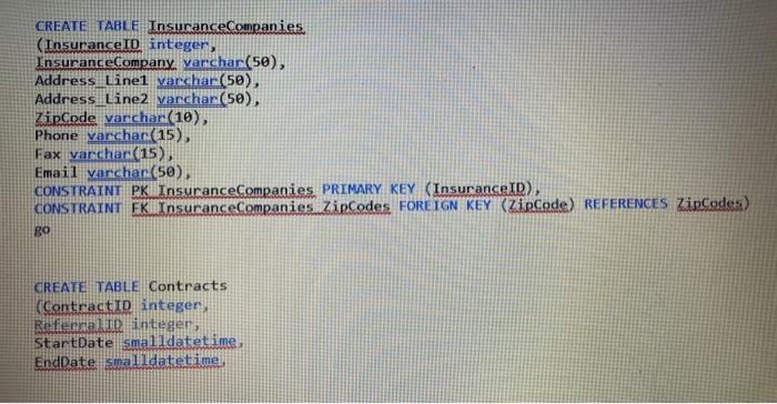 Solved Create a new database and execute the code below in | Chegg.com