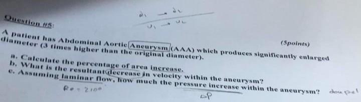 Solved Question #5 (spoints) A Patient Has Abdominal Aortic 