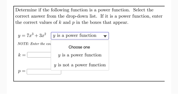 Solved Determine if the following function is a power | Chegg.com