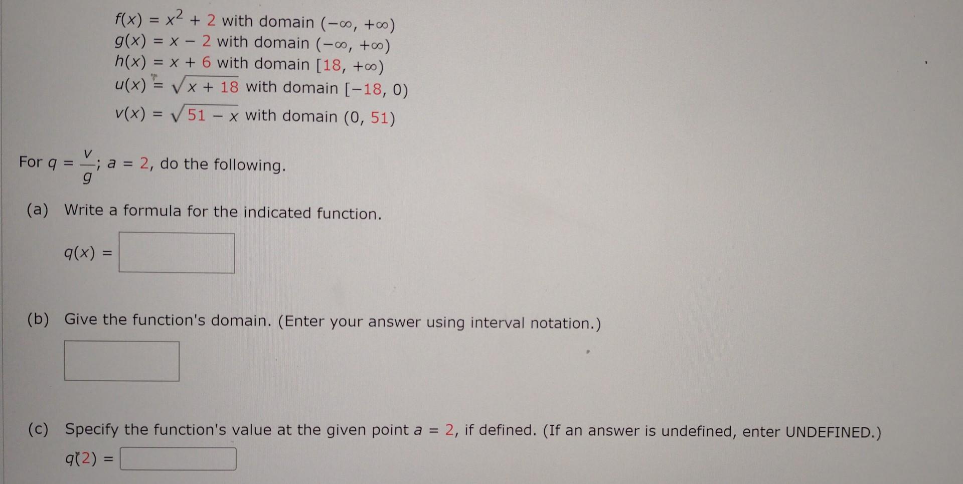 Solved This exercise is based on the following functions. | Chegg.com