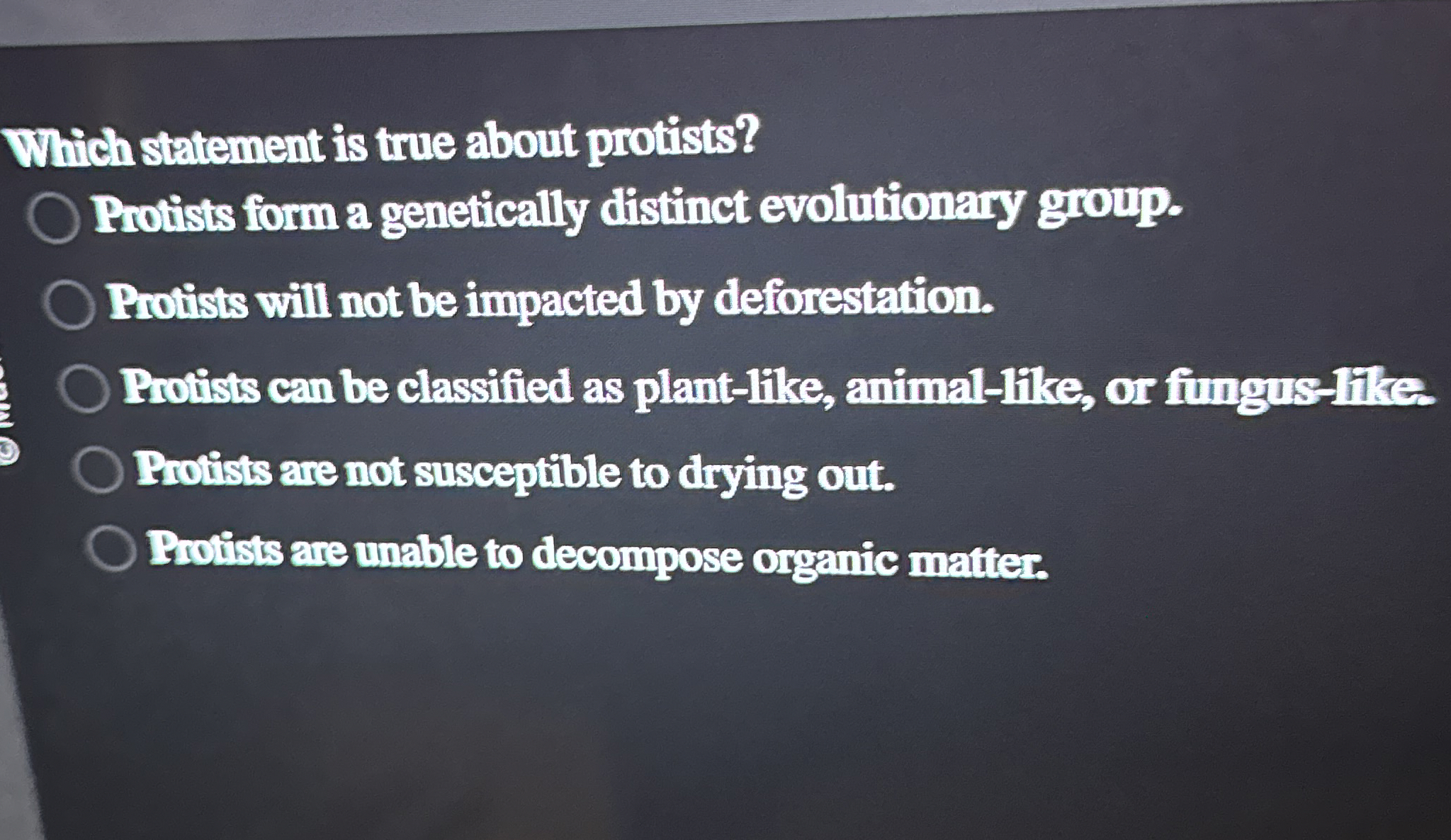 Solved Which statement is true about protists?Protists form | Chegg.com