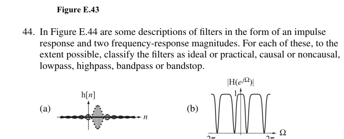 Solved 44. ﻿In Figure E.44 ﻿are some descriptions of filters | Chegg.com