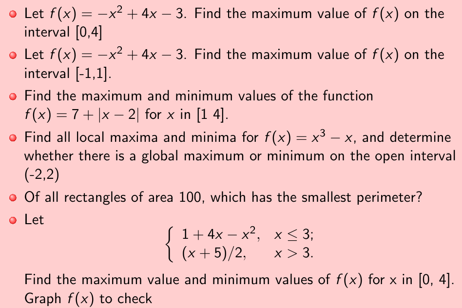 Solved Let F X X2 4x 3 ﻿find The Maximum Value Of F X