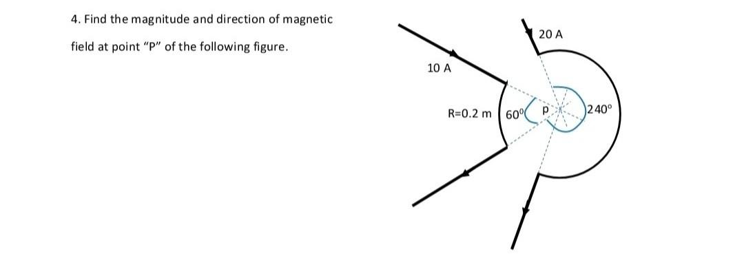 Solved 4. Find the magnitude and direction of magnetic field | Chegg.com