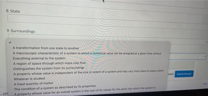 Solved Select the appropriate definition for each term from | Chegg.com