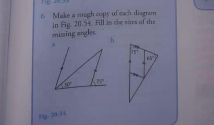 Solved Fig. 6 Make a rough copy of each diagram in Fig. | Chegg.com