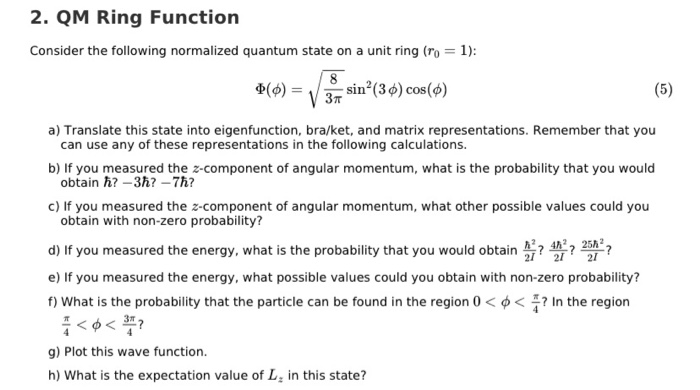 Solved 2 Qm Ring Function Consider The Following Normali Chegg Com