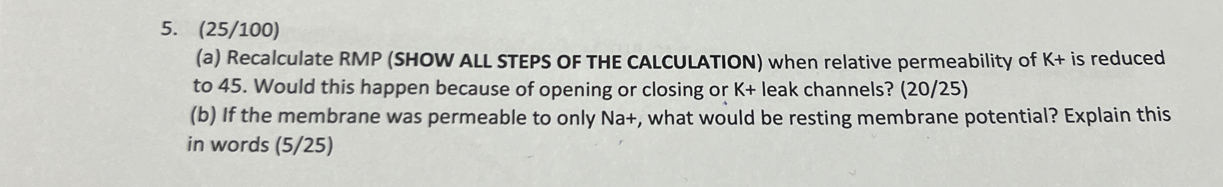 Solved (25100)(a) ﻿Recalculate RMP (SHOW ALL STEPS OF THE | Chegg.com