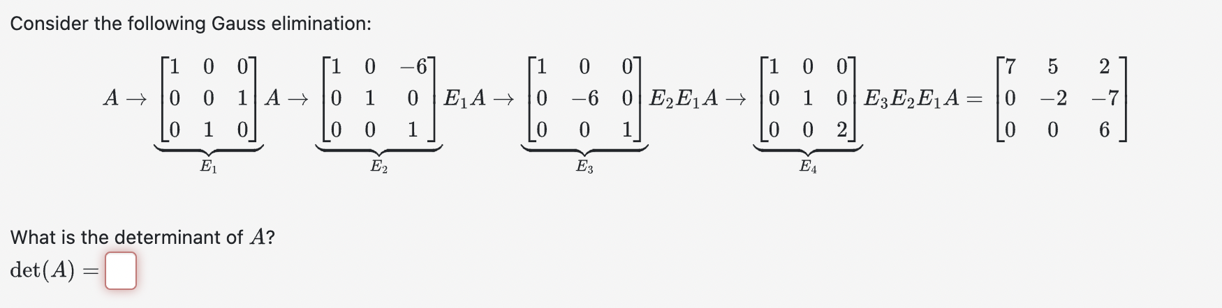 Solved Consider the following Gauss | Chegg.com