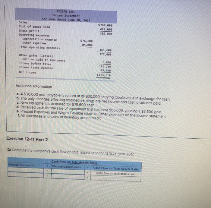 Cash flow statement format picture
