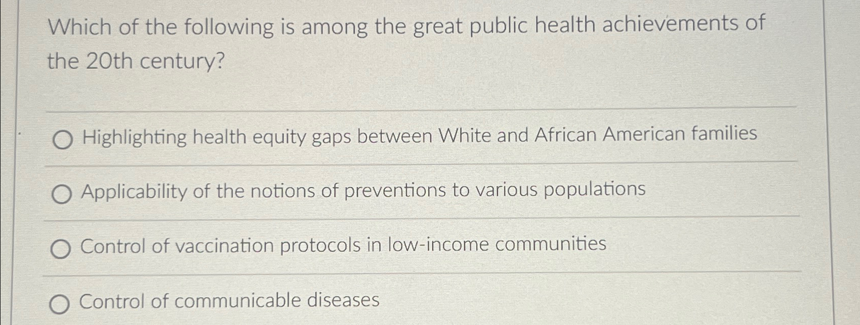 Solved Which of the following is among the great public | Chegg.com