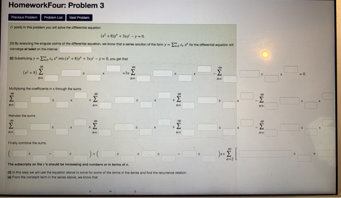 Solved HomeworkFour: Problem 3 Previous Problem Problem List | Chegg.com