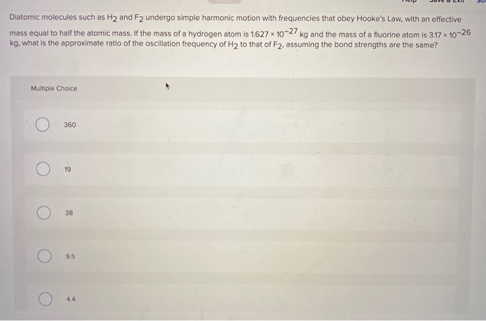 Solved Diatomic molecules such as H2 and F2 undergo simple | Chegg.com