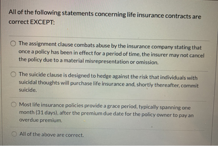 When A Misrepresentation On A Life Insurance Policy Life