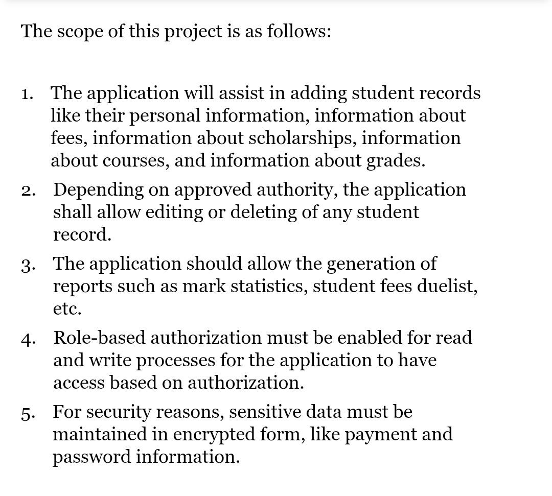 Solved STUDENT RECORD KEEPING SYSTEM DATABASE PROJECT