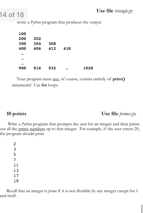 Solved Use file triangle.py 14 of 18 write a Python program | Chegg.com