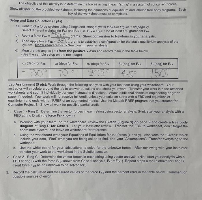 Solved Please answer all parts with equations and the | Chegg.com
