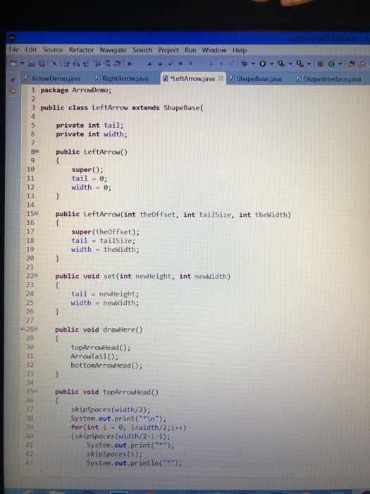 A eclipse-workspace File Edit Source Refactor | Chegg.com