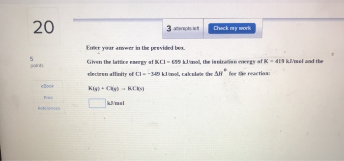Solved 3 attempts left Check my work Enter your answer in | Chegg.com