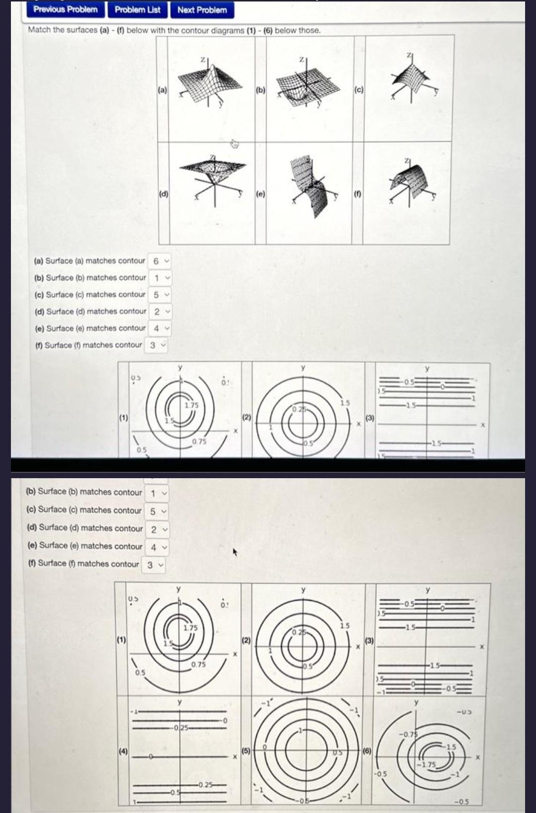 Solved (a) Surface (a) Matches Contour (b) Surface (b) | Chegg.com