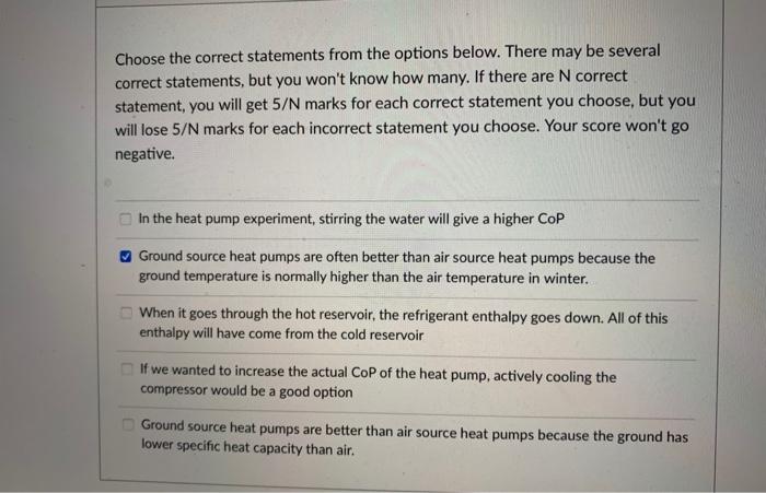 Solved Question 1 5 pts Choose the correct statements from | Chegg.com