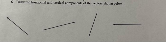 Solved 6. Draw the horizontal and vertical components of the | Chegg.com