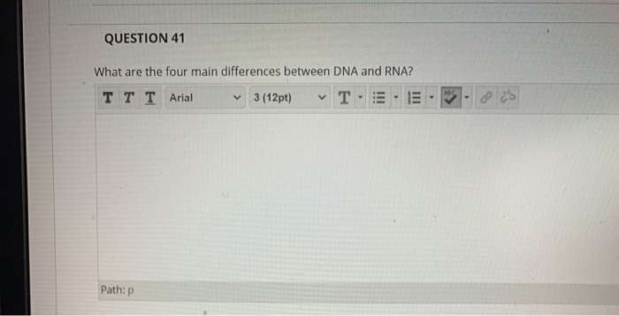 Solved QUESTION 41 What are the four main differences | Chegg.com