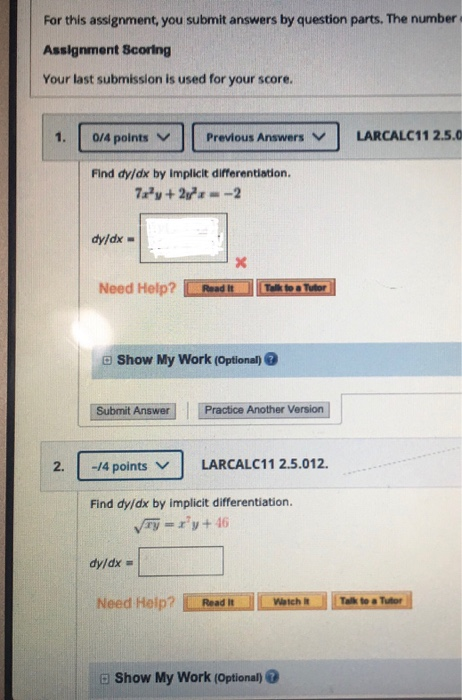 Solved For this assignment, you submit answers by question | Chegg.com