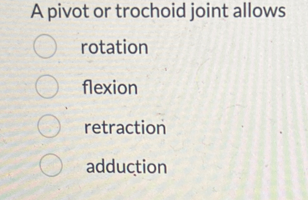 Solved A pivot or trochoid joint | Chegg.com