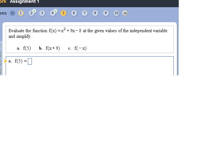 solved-evaluate-the-function-f-x-x2-9x-8-at-the-given-chegg