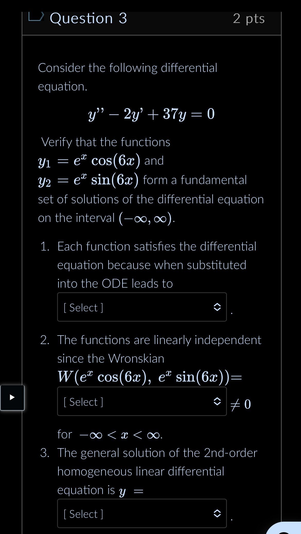 Solved ⊔ ﻿Question 32 ﻿ptsConsider the following | Chegg.com