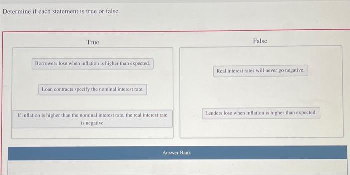 Solved Determine If Each Statement Is True Or False. | Chegg.com