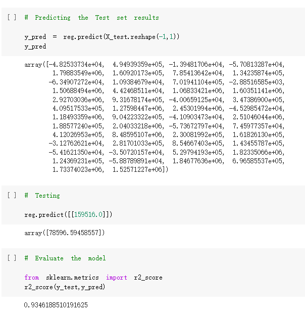 Solved # Predicted values Difference': y_test-y_pred}) | Chegg.com