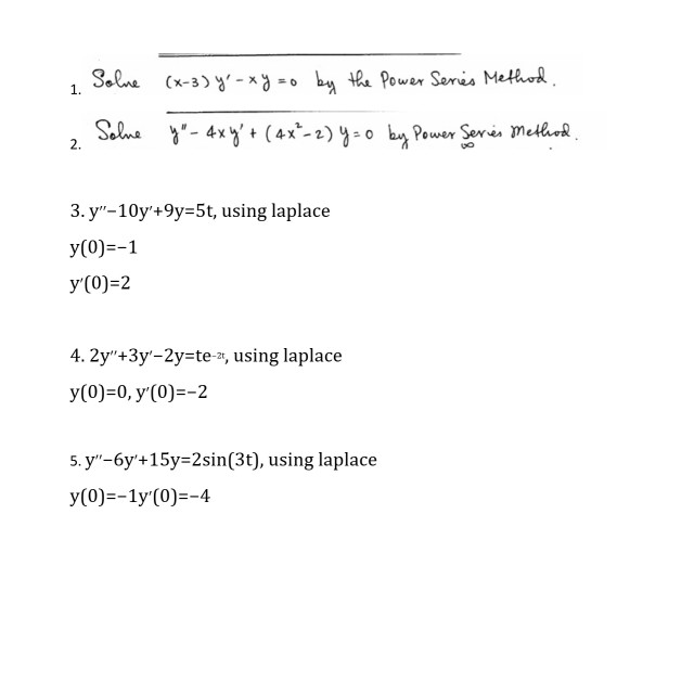 Solved 1 Solne X 3 Y Xy O By The Power Series Method Chegg Com