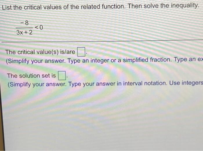 Solved List the critical values of the related function. | Chegg.com