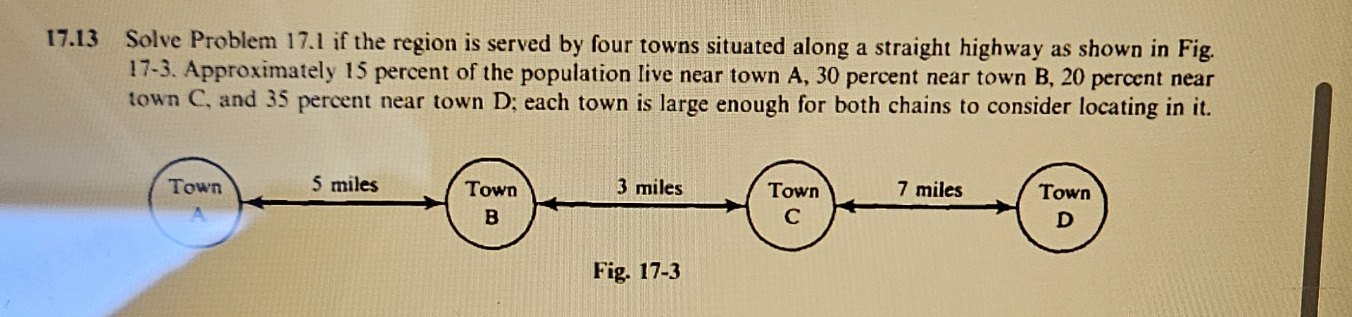 Solved 17.13 ﻿Solve Problem 17.1 ﻿if the region is served by | Chegg.com